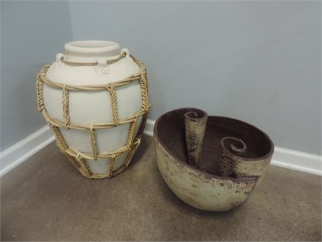Set of Ceramic / Resin Planter Pots