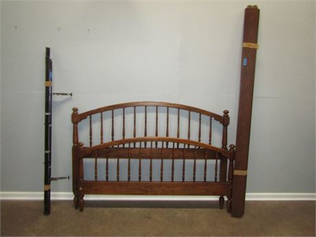 Solid Wood Bed, Complete with Head Board, Rails and Foot Board