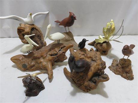 Decorative Wooden Animal Sculptures