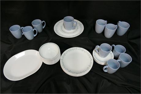 Corelle Plates, Bowls, Mugs in the Country Cottage Pattern Lot