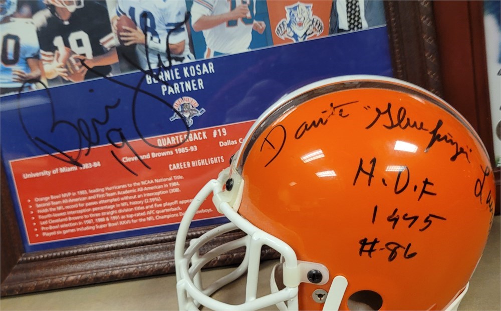 Brian Sipe Signed Custom QB Photo with Bernie Kosar — TSE Cleveland