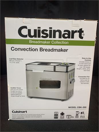 New in Box Cuisinart  Convection Bread maker Collection