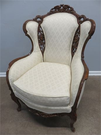 Louis XV Victorian Style Wingback Chair