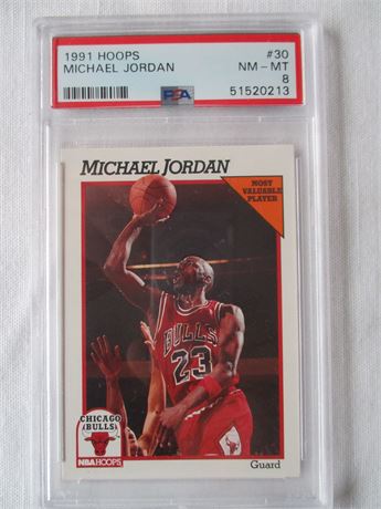 1991 Hoops #30 Michael Jordan Mint Grade 8 PSA