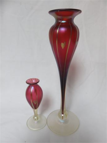 CORREIA STUDIO Art Glass Signed Vases