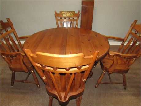 Solid Maple Dining Table with Chairs
