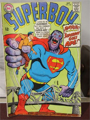 Superboy #142 1967 "Superboy Goes Ape Beppo the Super-Monkey"