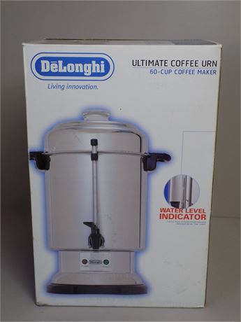 DeLonghi Commercial Coffee Maker & Urn. 60 cup. Stainless Steel