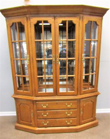 Thomasville China Cabinet, Solid Wood Piece Unit