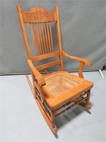 Maple Rocking Chair Cane Seat