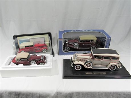 4 Diecast Cars 2 - 1:18 Scale Cars, 2 - 1:24 Scale 2 with Boxes