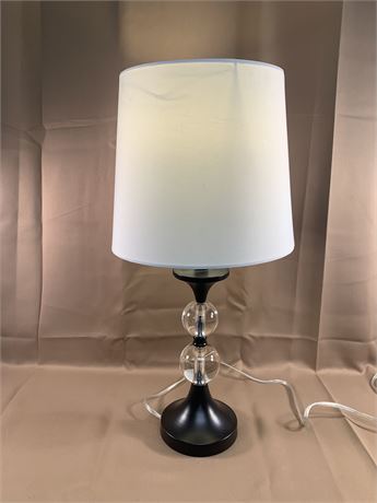 Black Table Lamp Glass Gem Base