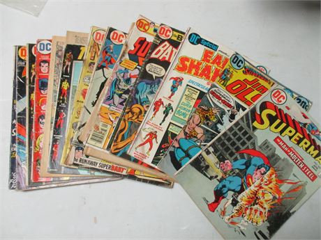 14 Piece - 1970's Comic Book Lot, DC with Batman, Superman, Superboy, and more !