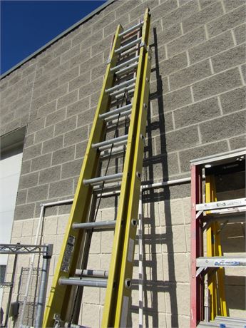 Large Werner Extension Ladder Size 13 Ft. Yellow