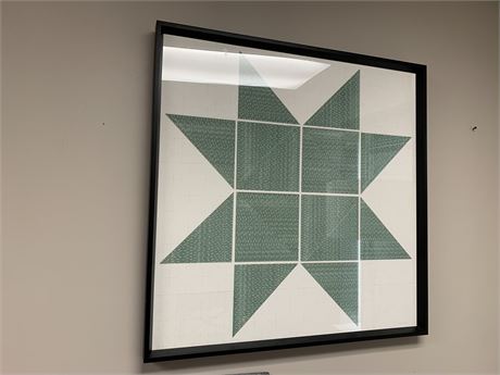 Signed, DAWN WOLFE “ QUILTED STAR II “ Wall Art ,