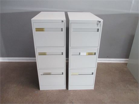 Nice Locking 2 Piece Office File Cabinets , Key for One unit