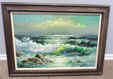 Signed W. S. CHIANG Original Oil Painting