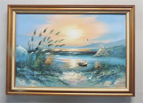 Original Acrylic 'Seaside' Painting
