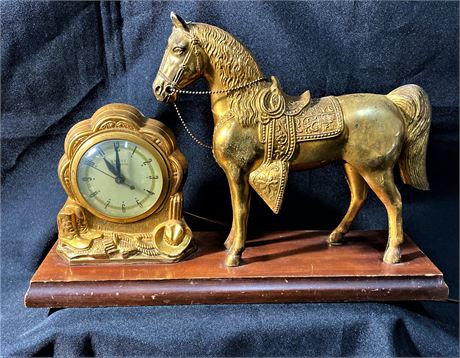 United Mantle Clock and 1950's Gold Horse
