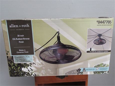 NIB - Allen & Roth 20" Portable Ceiling Mount Corded Fan