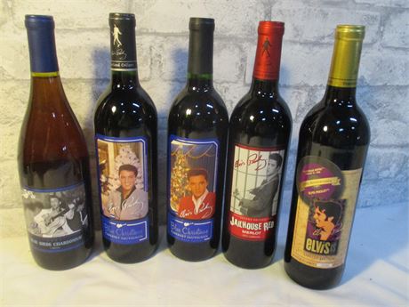 5 Bottles of Elvis Wine, Elvis Presley Wines is in Hayward, Calif.