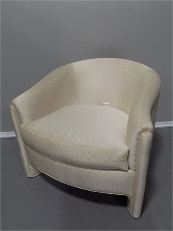 Ivory Barrel Back Arm Chair