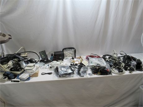 Large Misc. Lot of Computer/Electronics Cables/Accessory Items