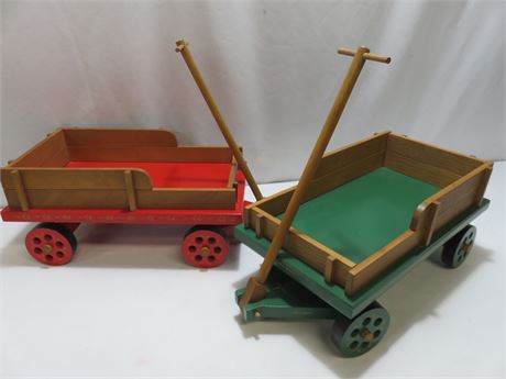 Decorative Wooden Toy Wagons