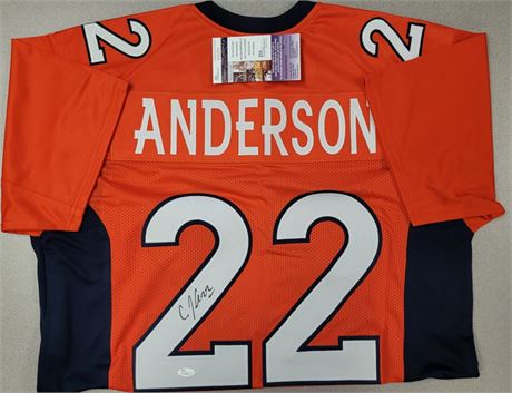 CJ ANDERSON Signed Authenticated Denver Broncos Jersey