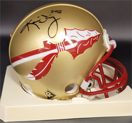 KAMERION WIMBLEY HAND SIGNED OFFICIALLY LICENSED FLORIDA STATE MINI HELMET