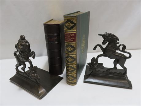 Vintage Bibles with Bookends