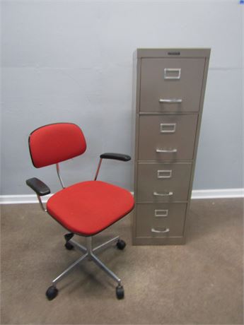 File Cabinet and Desk Chair
