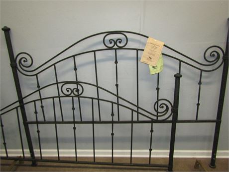 Wesley Metal Ornate King Bed Frame, Rails and Supports
