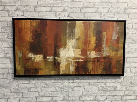 Framed Wall Art Abstract Brown Tones