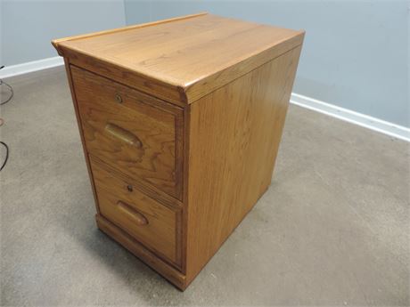 Solid Wood Filing Cabinet