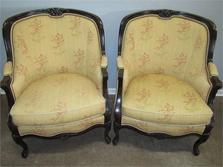 Hancock Moore French Louis XV Style Chairs, Set of Two