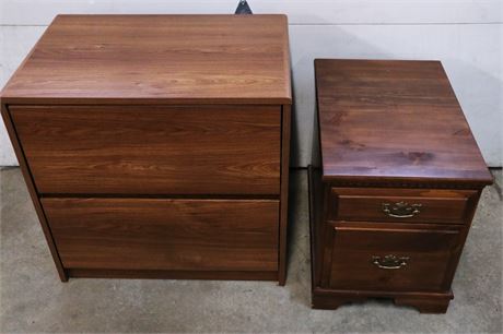 Pair Office Filing Cabinets