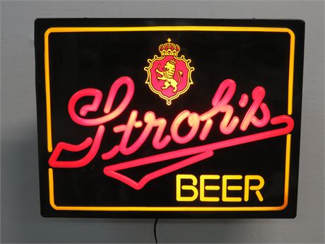 Stroh's Lighted Beer Sign