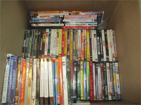 100 DVD's, New and Used Assorted Disney, Drama, Comedy
