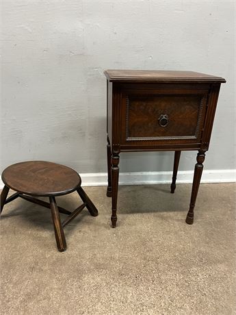 Transitional Design Online Auctions - Side Table /Foot Stool