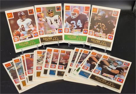 VINTAGE 1986 MCDONALD'S OFFICIALLY LICENSED NFL CARDS WITH HALL OF FAMERS