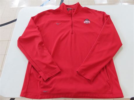 NIKE Men's Ohio State 1/4 Zip Pullover Warmup Size XL