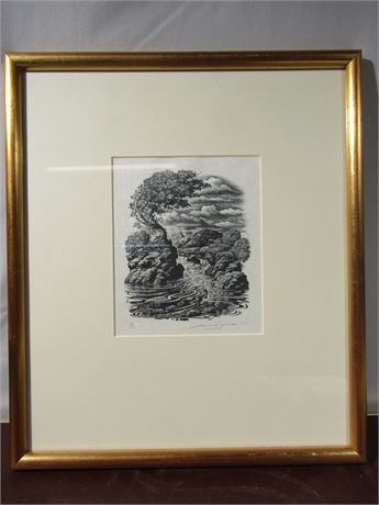 Signed Woodcut by Andrew Davidson
