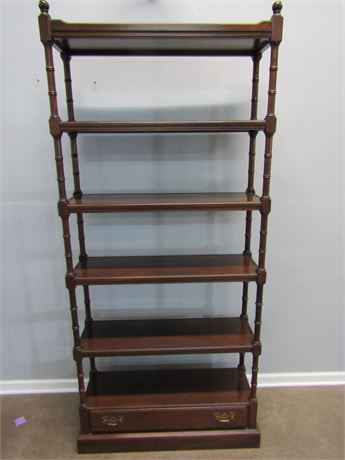 Vintage Tall Wooden Book Case