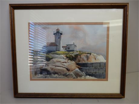 Lighthouse Original Brubaker Watercolor