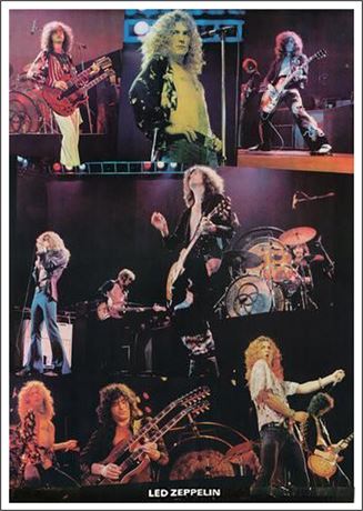 Vintage 1978 Led Zeppelin Collage Poster