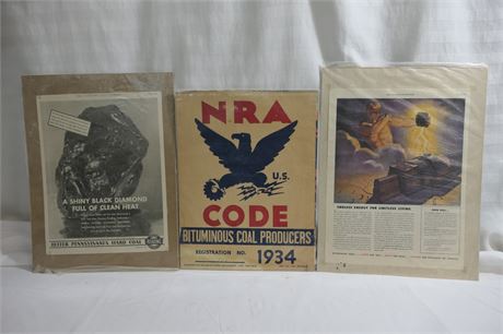 Coal/ Saturday Evening Post/ NRA Code/ Country Gentleman Advertising