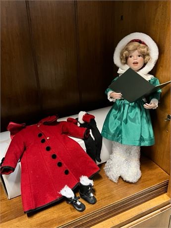 Danbury Mint: Shirley Temple "Little Caroler" Porcelain Doll