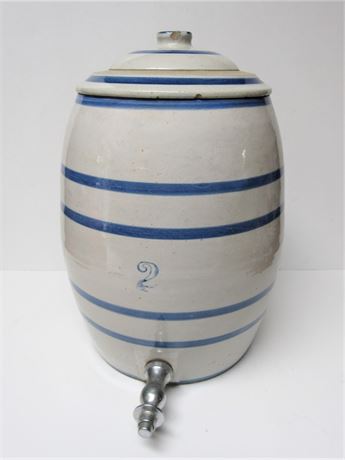 Nice Antique 2 Gallon Stoneware Cooler/Dispenser