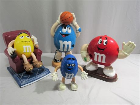 M & M Collectible Promotional Lot - 4 Pieces, 3 Dispensers